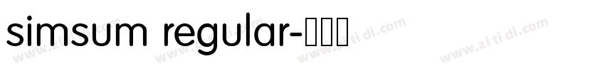 simsum regular字体转换 simsum regular字体转换